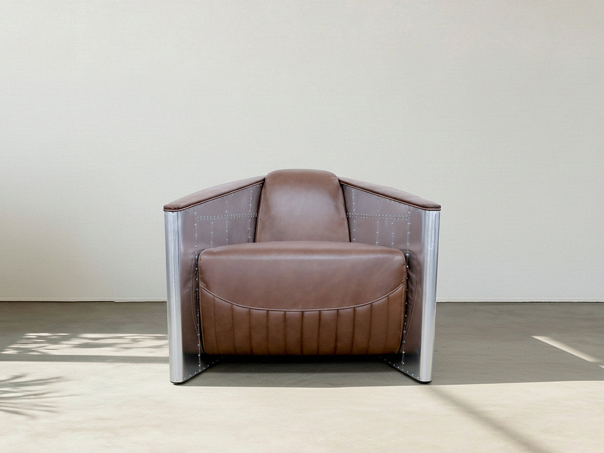 Bleriot Rocket Armchair Vintage Chocolate Brown